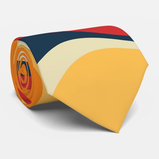 Kleurig abstract vormontwerp stropdas (Opgerold)
