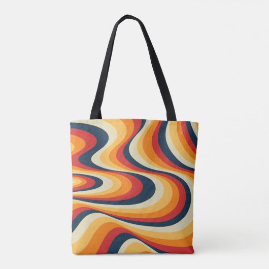 Kleurig abstract vormontwerp tote bag (Achterkant)