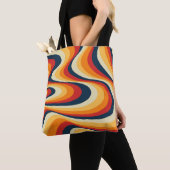 Kleurig abstract vormontwerp tote bag (Dichtbij)