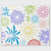 Kleurig abstract vuurwerkpatroon cadeaupapier (Vlak)