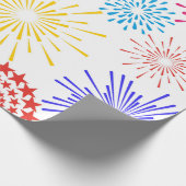 Kleurig abstract vuurwerkpatroon cadeaupapier (Hoek)