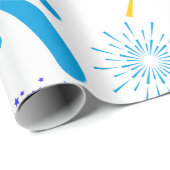 Kleurig abstract vuurwerkpatroon cadeaupapier (Rol Hoek)