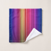 Kleurig Acrylvormig verticaal regenboogpatroon | Bad Handdoek (Wasdoekje)