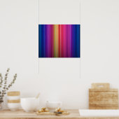 Kleurig Acrylvormig verticaal regenboogpatroon | Poster (Keuken)