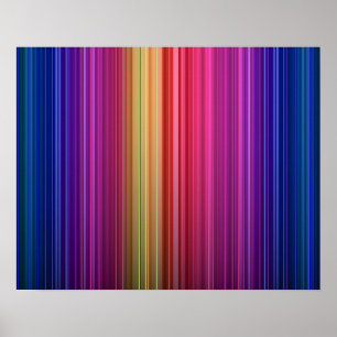 Kleurig Acrylvormig verticaal regenboogpatroon   Poster