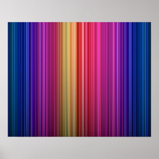 Kleurig Acrylvormig verticaal regenboogpatroon | Poster (Voorkant)