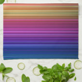Kleurig Acrylvormig verticaal regenboogpatroon | Theedoek (Gevouwen)