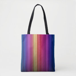 Kleurig Acrylvormig verticaal regenboogpatroon | Tote Bag