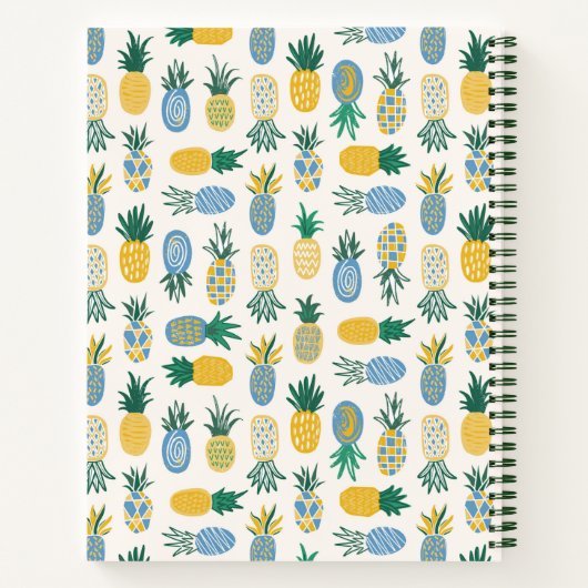 Kleurig anananas, aangepast recept Notitieboek (Achterkant)