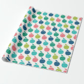 Kleurig Apple Wrapping Paper Cadeaupapier (Uitgerold)