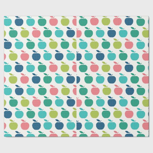 Kleurig Apple Wrapping Paper Cadeaupapier (Zoom)