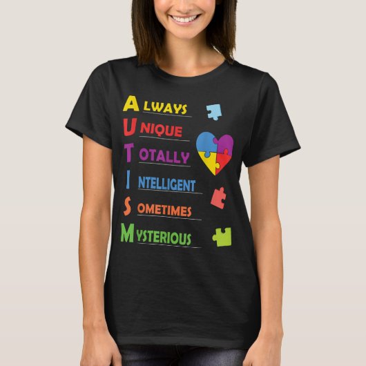 Kleurig ASD-ontwerp voor oudere ouders van autiste T-shirt (Voorkant)