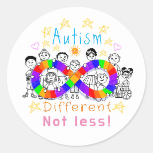 Kleurig autisme anders dan niet minder vun Sticker