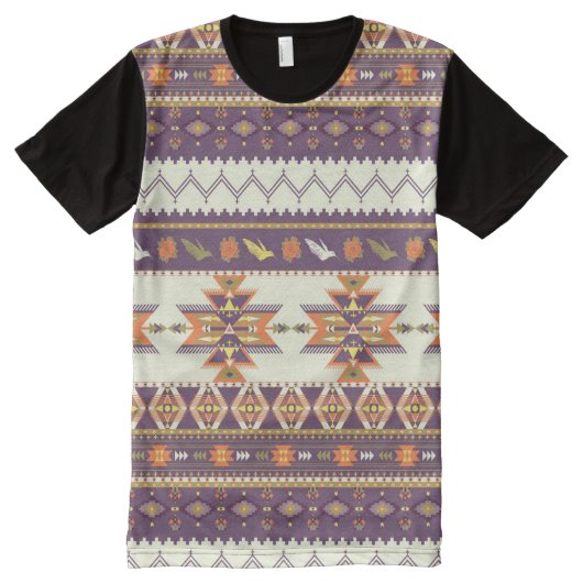 Kleurig aztec-patroon All-Over-Print t-shirt (Voorkant)