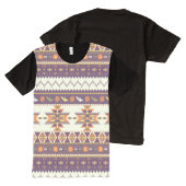 Kleurig aztec-patroon All-Over-Print t-shirt (Voorkant en achterkant)
