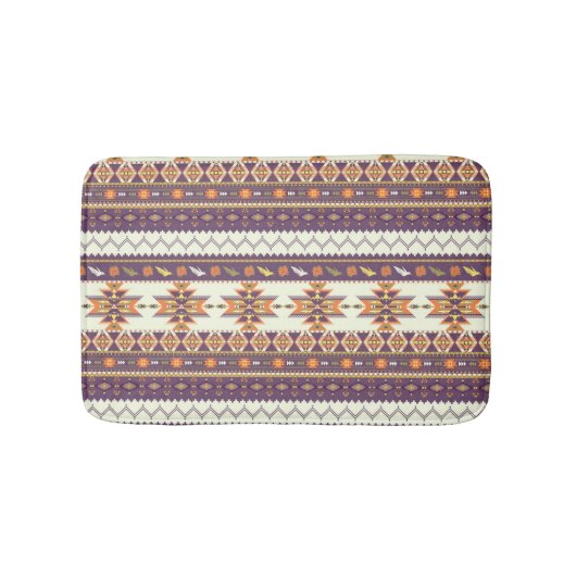 Kleurig aztec-patroon badmat (Voorkant)