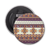 Kleurig aztec-patroon button flesopener (Voorkant)