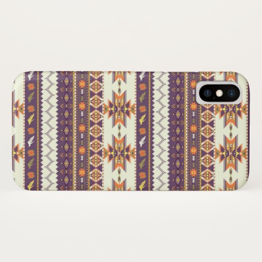 Kleurig aztec-patroon Case-Mate iPhone case (Achterkant (horizontaal))