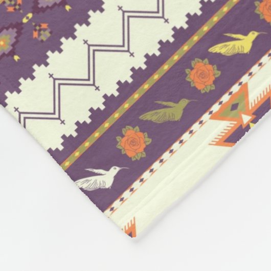 Kleurig aztec-patroon fleece deken (Hoek)