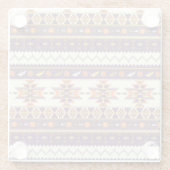 Kleurig aztec-patroon glazen onderzetter (Achterkant)