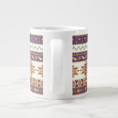 Kleurig aztec-patroon grote koffiekop (Achterkant)