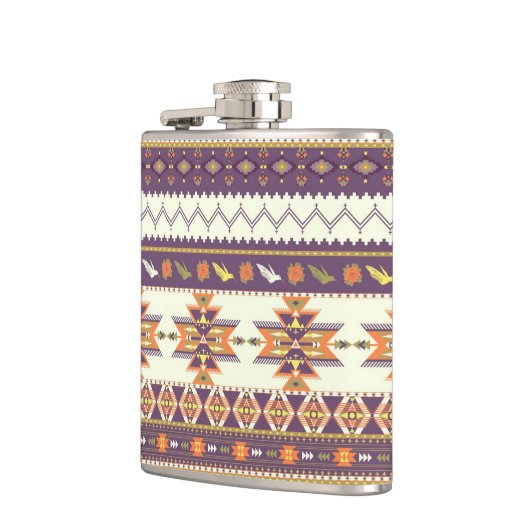 Kleurig aztec-patroon heupfles (Links)