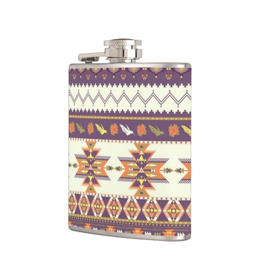 Kleurig aztec-patroon heupfles (Links)