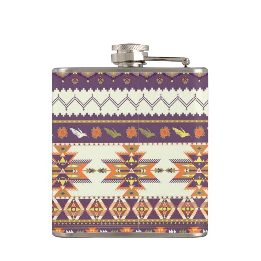 Kleurig aztec-patroon heupfles (Achterkant)