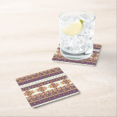 Kleurig aztec-patroon kartonnen onderzetters (Insitu)