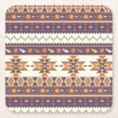 Kleurig aztec-patroon kartonnen onderzetters (Voorkant)