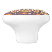 Kleurig aztec-patroon keramische knop (Zijkant)