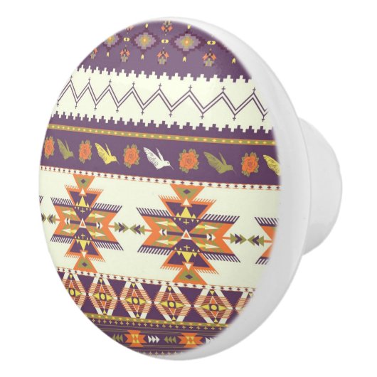 Kleurig aztec-patroon keramische knop (Rechts)