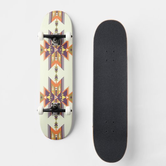 Kleurig aztec-patroon persoonlijk skateboard (Voorkant)