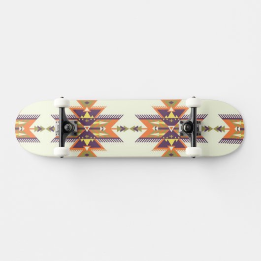 Kleurig aztec-patroon persoonlijk skateboard (Horizontaal)
