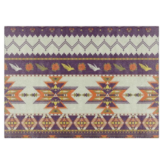 Kleurig aztec-patroon snijplank (Voorkant)