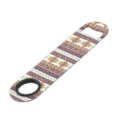 Kleurig aztec-patroon speed flessenopener (Voorkant Gekanteld)