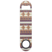 Kleurig aztec-patroon speed flessenopener (Achterkant)