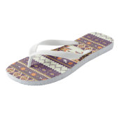 Kleurig aztec-patroon teenslippers (Schuin)