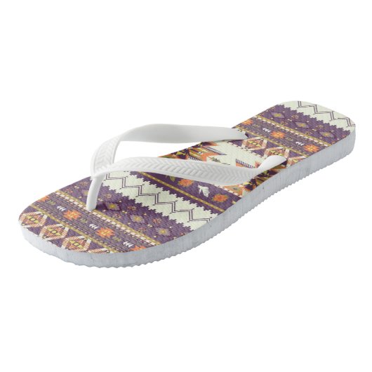 Kleurig aztec-patroon teenslippers (Schuin)