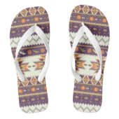 Kleurig aztec-patroon teenslippers (Voetbed)