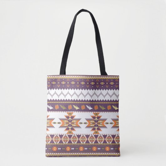 Kleurig aztec-patroon tote bag (Voorkant)
