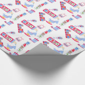 Kleurig babykeukenpapier cadeaupapier (Hoek)