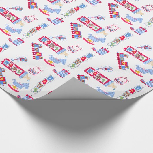 Kleurig babykeukenpapier cadeaupapier (Hoek)