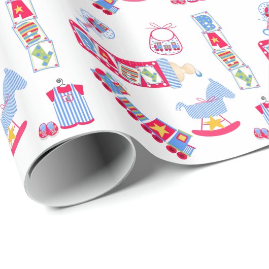 Kleurig babykeukenpapier cadeaupapier (Rol Hoek)