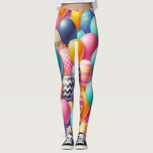 Kleurig ballonpatroon leggings (Voorkant)