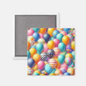 Kleurig ballonpatroon magneet (Voorkant / Achterkant)