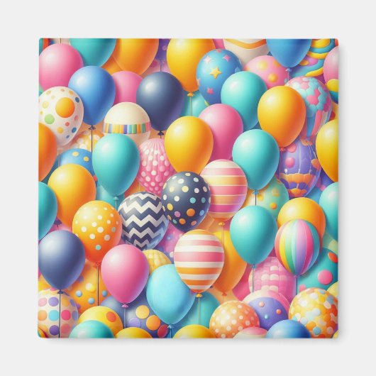 Kleurig ballonpatroon magneet (Voorkant)