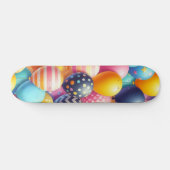 Kleurig ballonpatroon persoonlijk skateboard (Horizontaal)