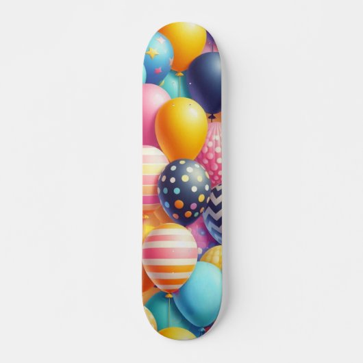 Kleurig ballonpatroon persoonlijk skateboard (Voorkant)