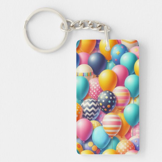 Kleurig ballonpatroon sleutelhanger (Voorkant)